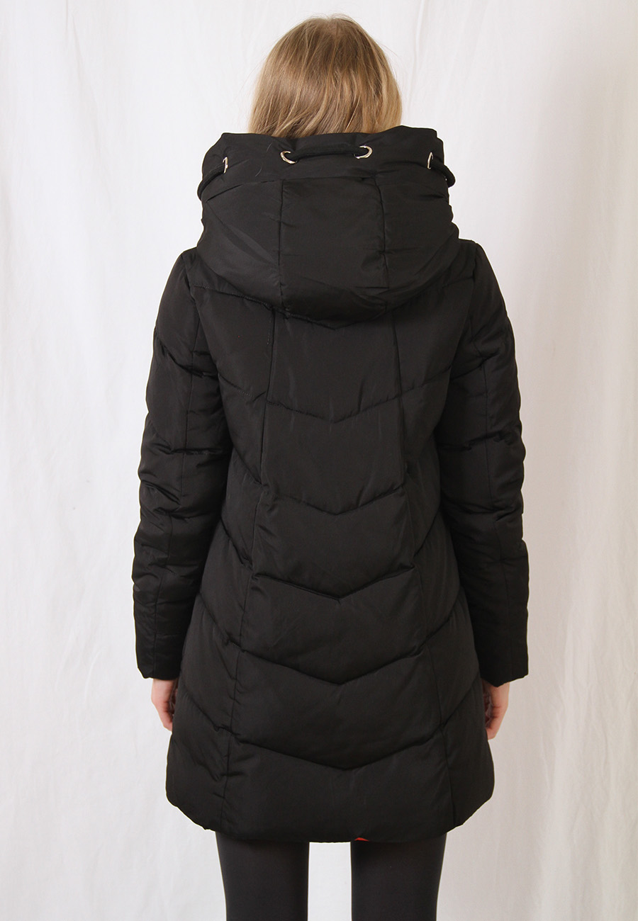 Куртка зимняя женская на синтепоне с капюшоном (FineBabyCat)
