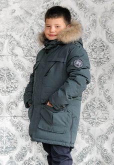 Подростковая мужская зимняя куртка с мехом (Galalora)