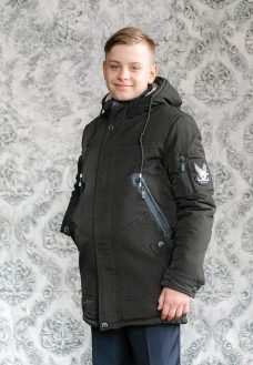 Подростковая куртка с мехом в капюшоне (Grujinne)