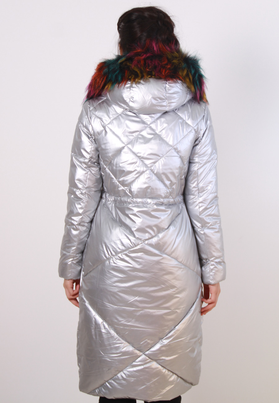 Зимняя женская куртка с искусственным мехом (Happy Mango)