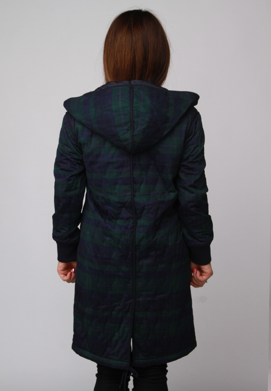 Удлинённое пальто из текстиля прямого кроя (Miss Sun)