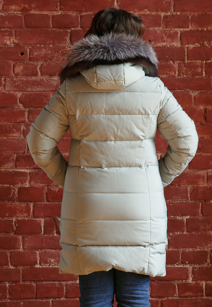 Зимняя куртка с мехом чернобурки (Olanmear)