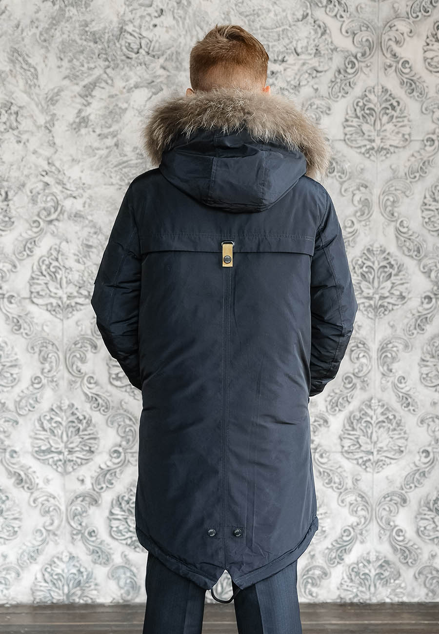 Подростковая мужская зимняя куртка с мехом (Puros Poro)