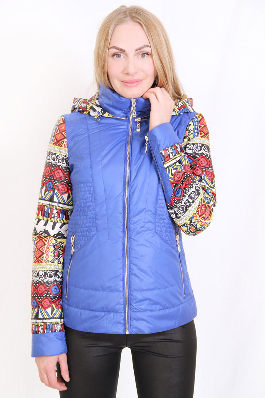 Куртка женская с цветными рукавами (Sooyt)
