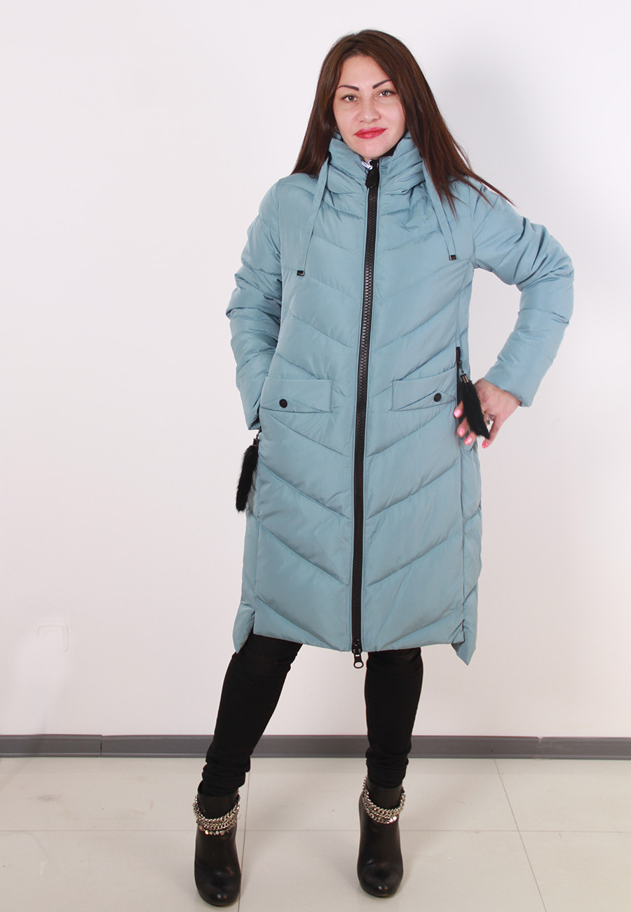 Зимняя женская куртка с аксессуаром (Visdeer)