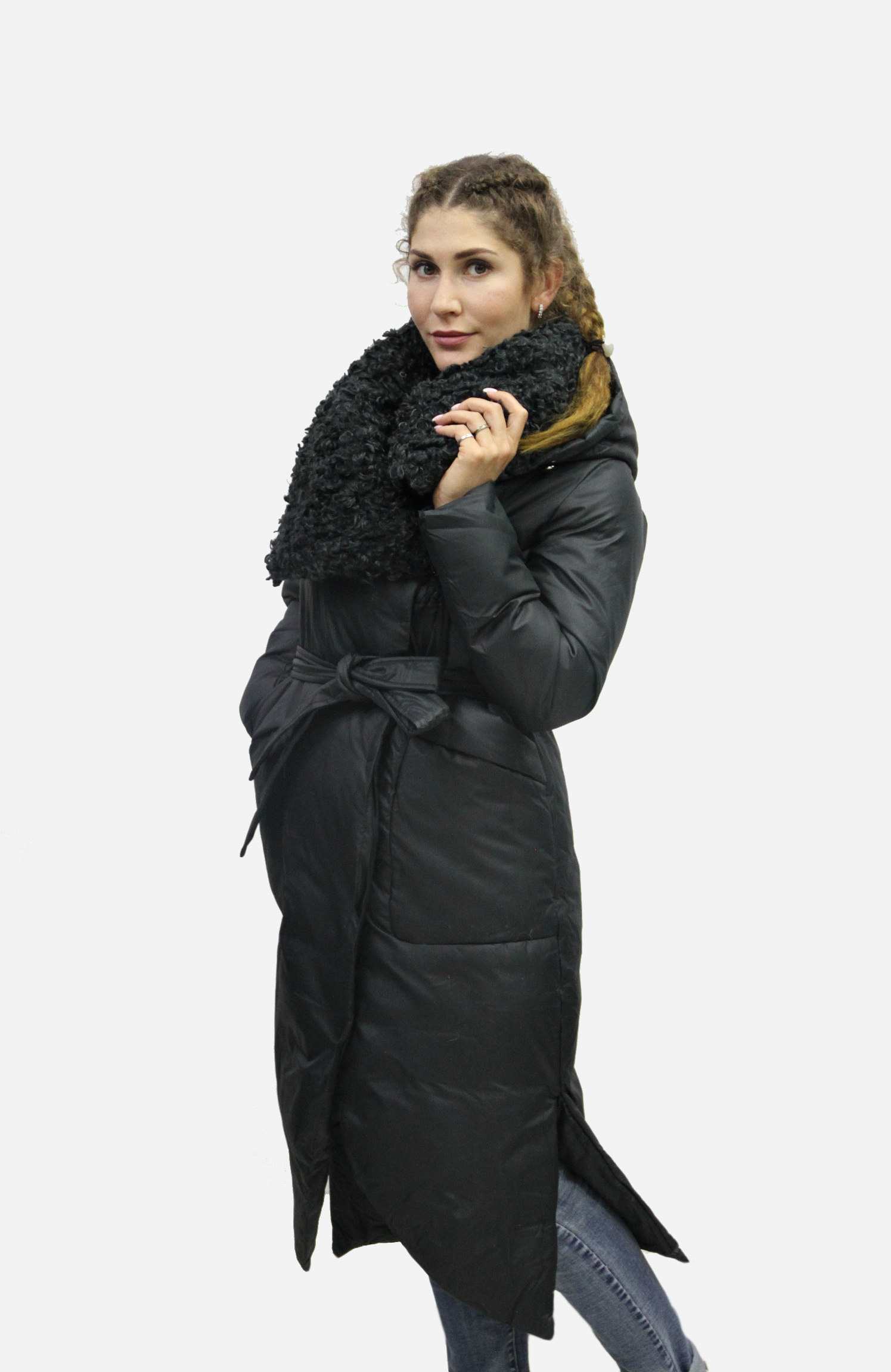 Женская куртка с синтетическим воротником (YAGGER)